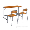 Fixed Single Desk And Chair Kids Tables Double Seats School Furniture School Supplier